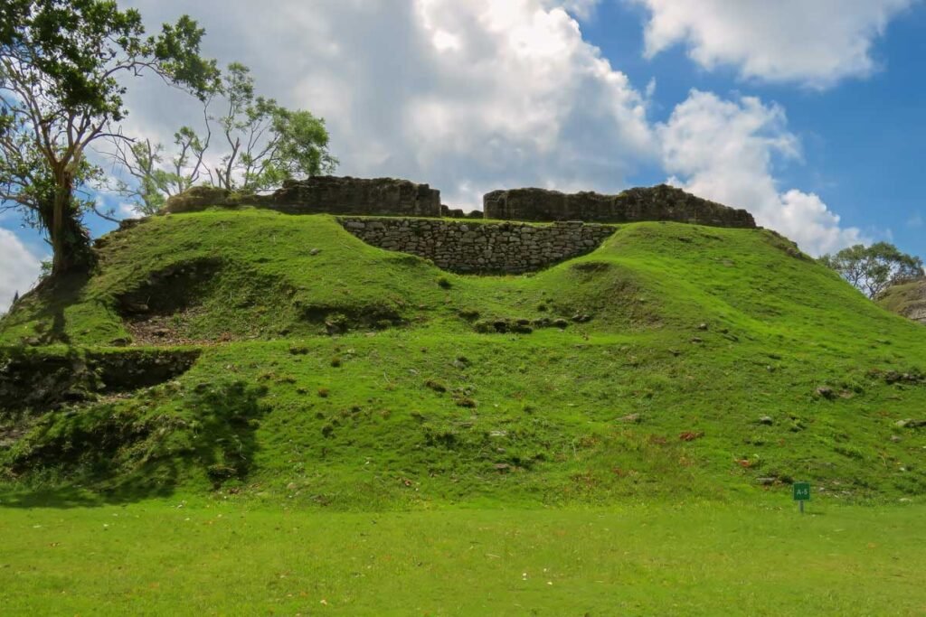 Maya pyramid rising above the jungle at Altun Ha, a highlight for cultural heritage tours in Belize.