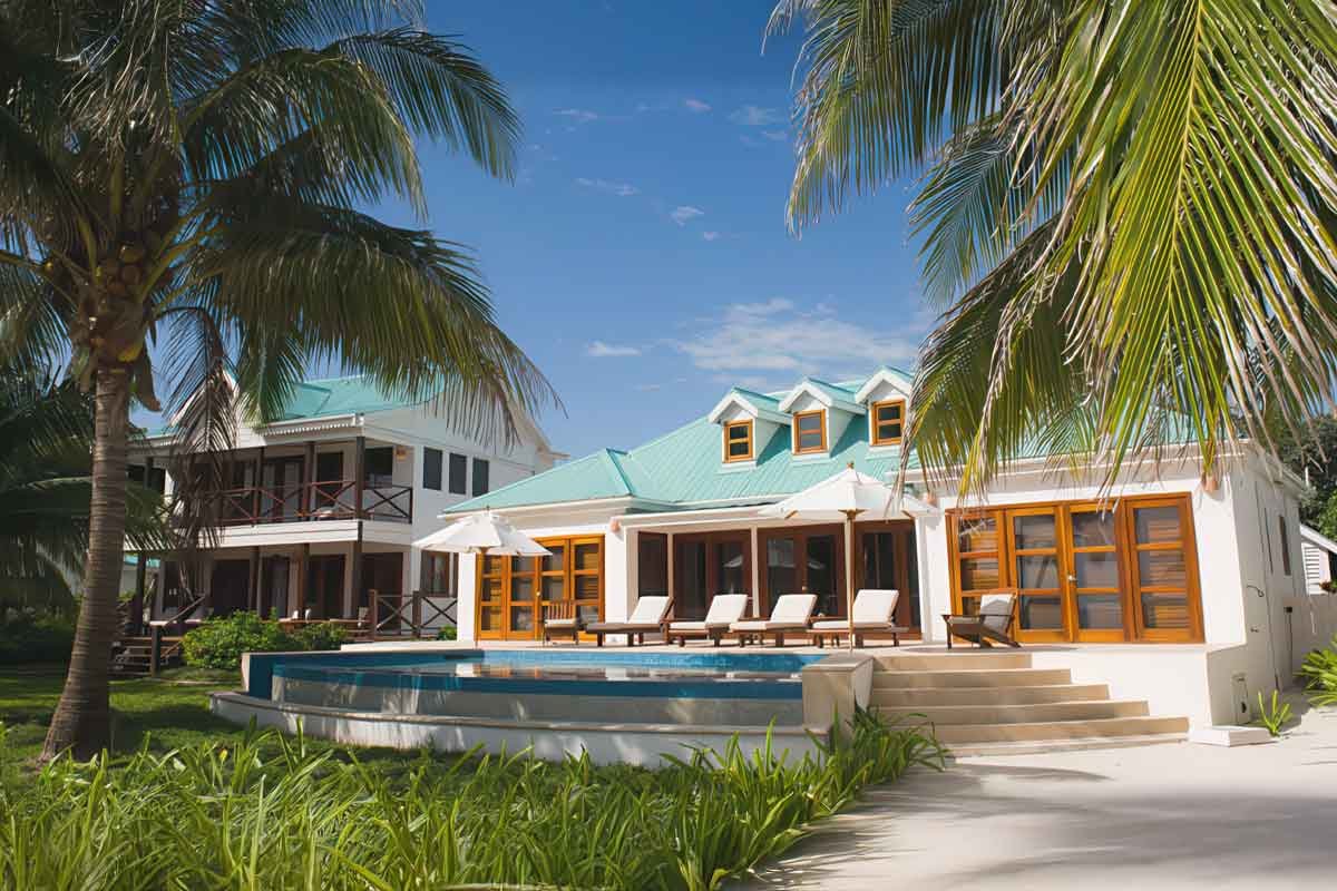 Elegant beachfront villa at Victoria House Resort, one of the best all-inclusive resorts in Ambergris Caye, featuring ocean views and private plunge pool.